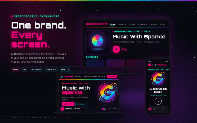 One Brand. Every Screen. Discover the Next Generation of GlitterBeam