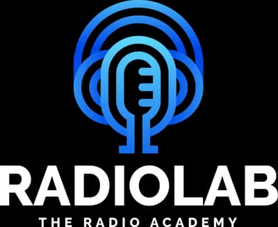 RadioLab logo — a microphone inside broadcast waves